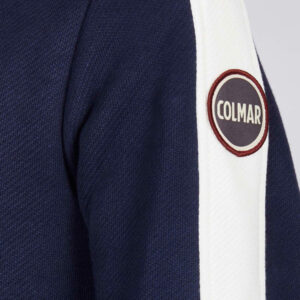 FELPA-GIROCOLLO-CON-BANDE-SU-SPALLE-E-LOGO-UOMO-NAVY-BIANCO